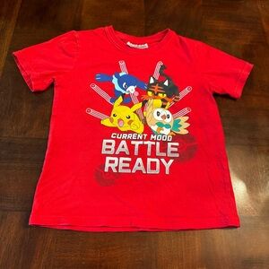 Pokemon Battle Ready T-shirt Short Sleeve Size Small 6 Pikachu